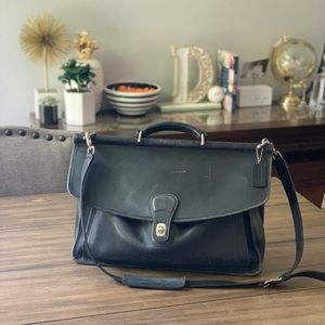 Vintage Coach leather laptop briefcase